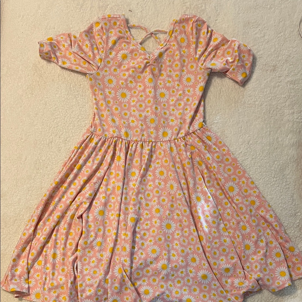 Dot Dot Smile Pink Silky Daisy Kids Dress